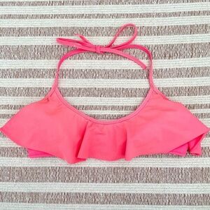Victoria's Secret Hot Pink Halter Bikini Top Pool Beach Vacation VS Barbiecore